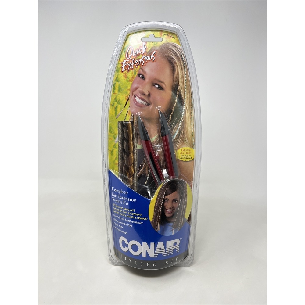 Conair Quick Extensions Hair Styling Kit Ponytail Band Storage Pouch